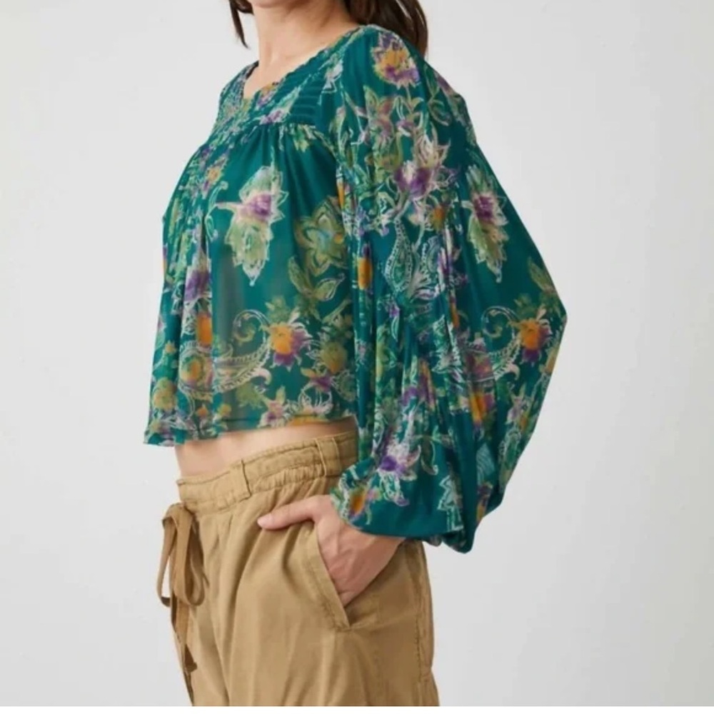 Free People medium green combo up for anything top - Picture 4 of 6